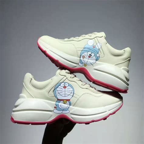 gucci doraemon pants|Gucci Doraemon rhyton sneakers.